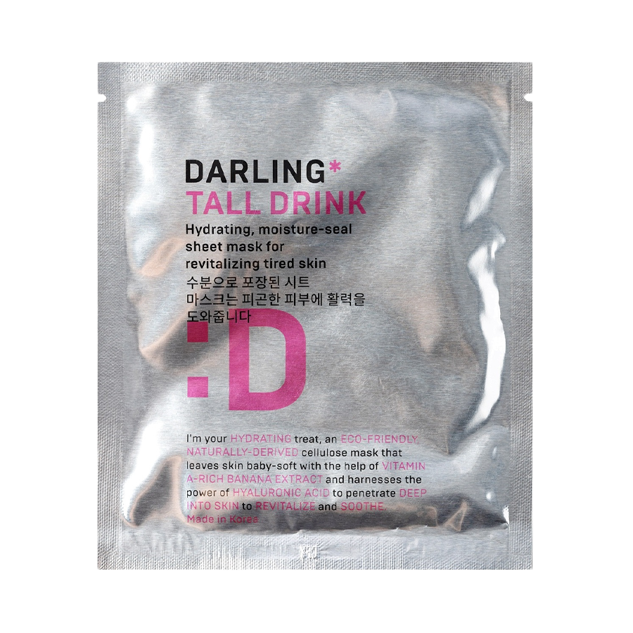 DARLING* Маска тканевая TALL DRINK увлажняющая и восстанвливающая для всех типов кожи