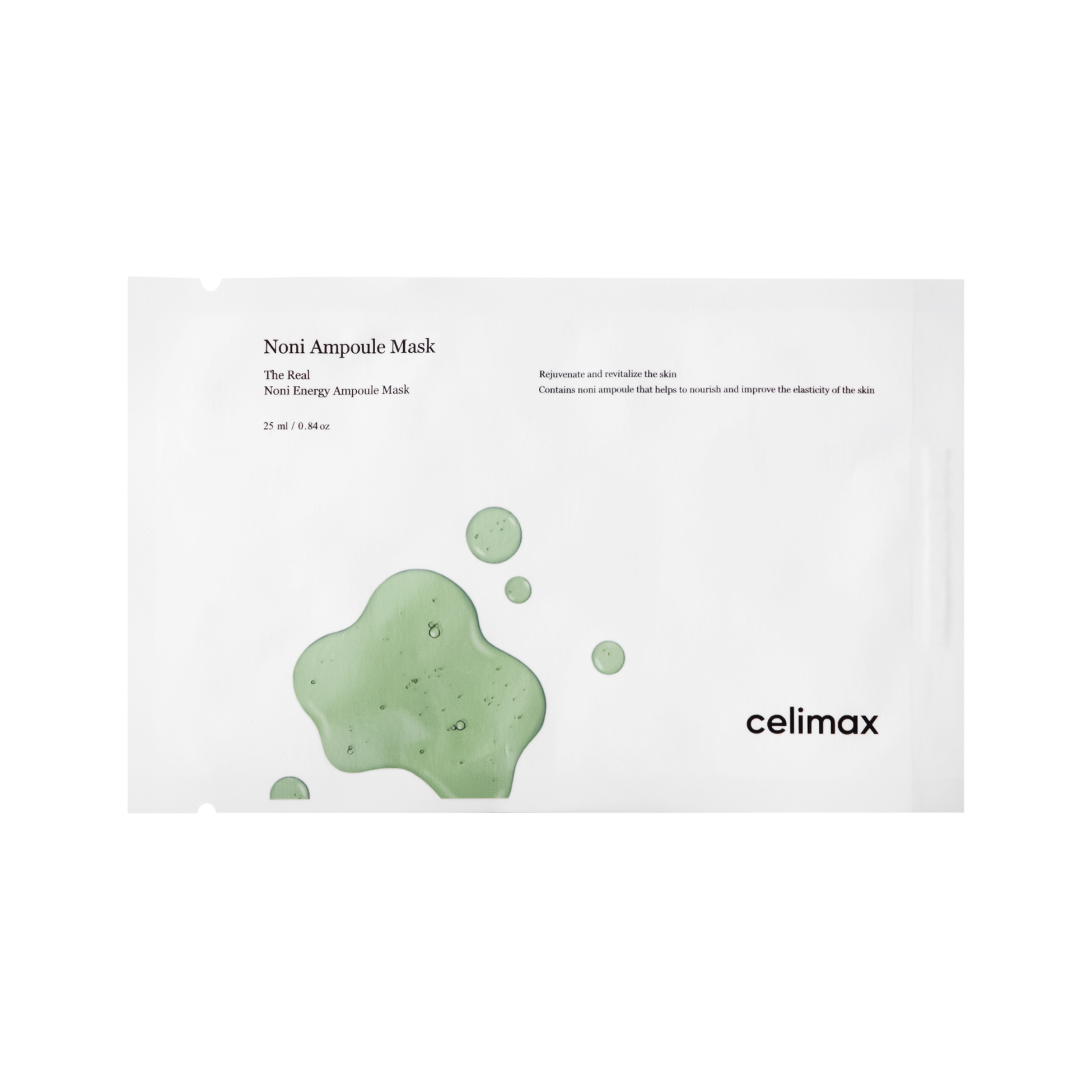 CELIMAX МАСКА тканевая с эссенцией экстракта нони и гиалуроновой кислоты 