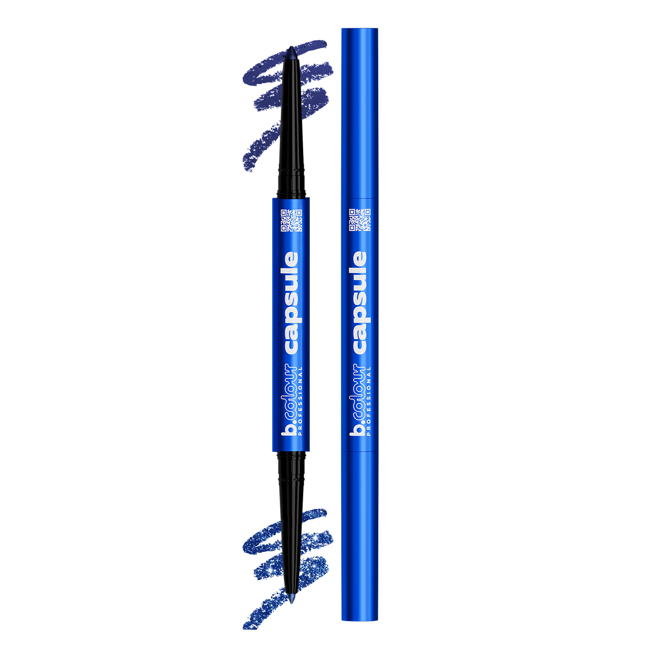 B.COLOUR PRO Карандаш для глаз с шиммером smoky eyes 2в1 / 02 Dazzling blue,1*0,1 г