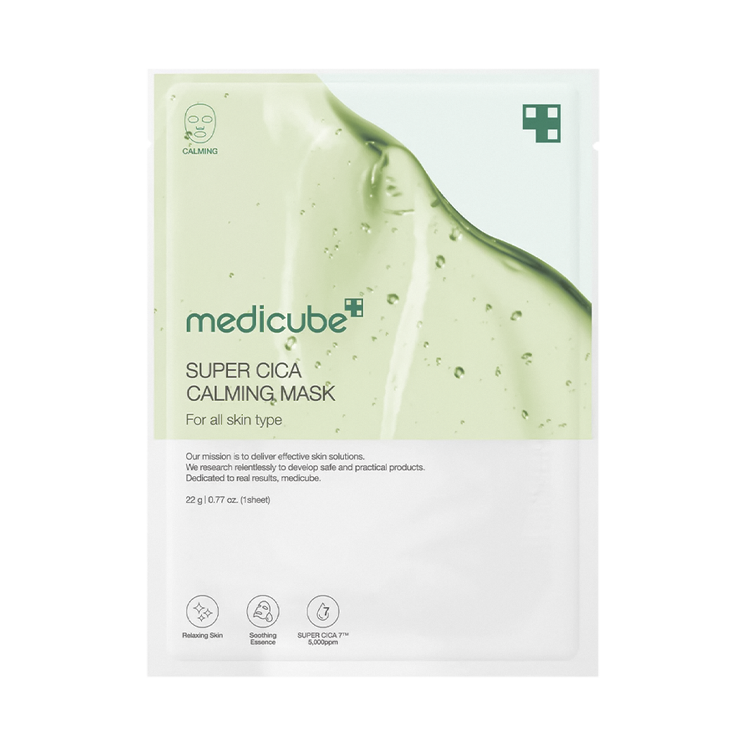 MEDICUBE Маска тканевая для лица успокаивающая с центеллой Super Cica Calming Mask 22 мл