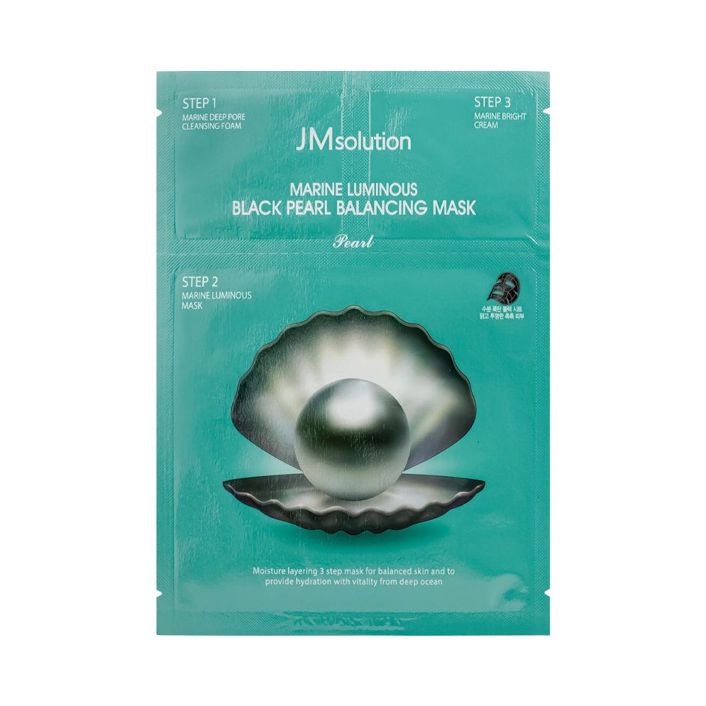JMSolution Маска трехступенчатая с ЧЕРНЫМ ЖЕМЧУГОМ Marine Luminous Black Pearl Balancing Mask 