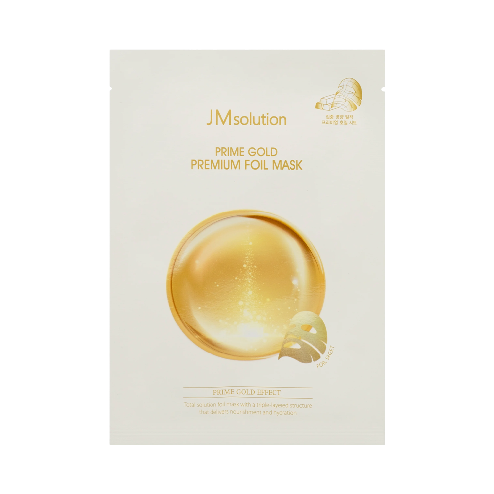 JMSolution Маска трехслойная увлажняющая с коллоидным золотом Prime Gold Premium Foil mask 35 мл