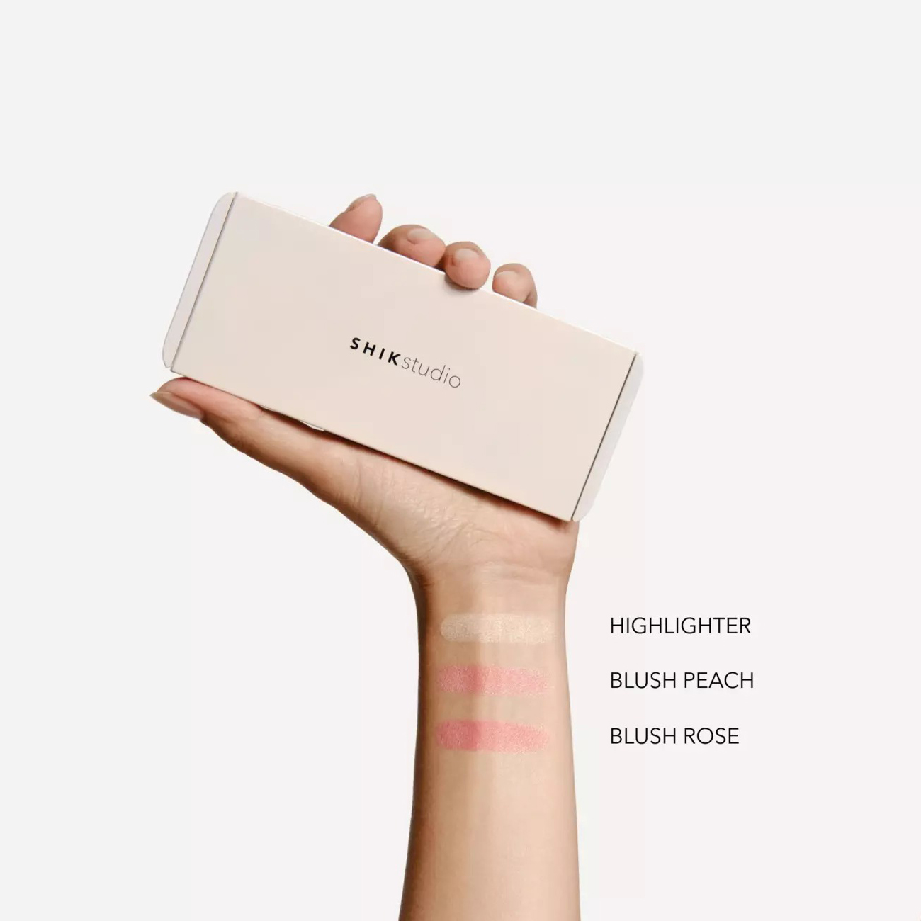 SHIKStudio Палетка запеченных продуктов для лица 04 HIGHLIGHTER | BLUSH PEACH | BLUSH ROSE Фото (миниатюра) 1