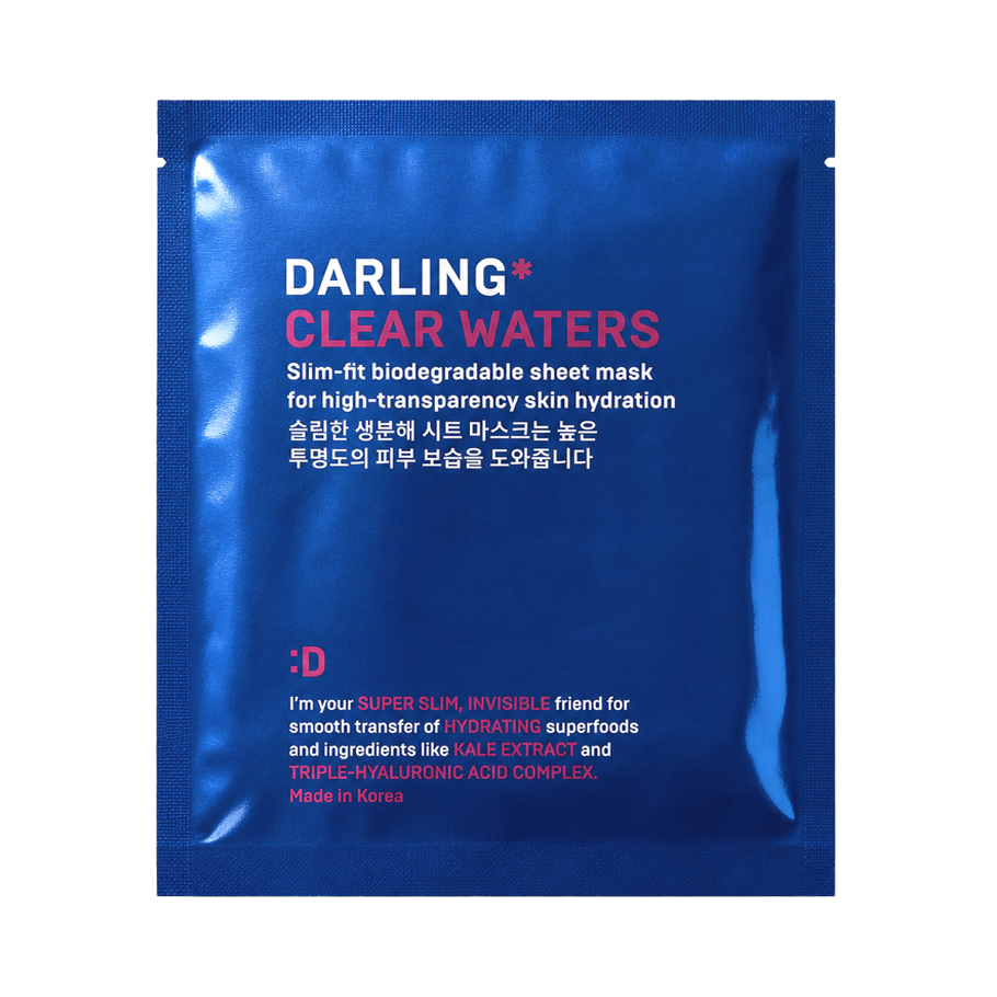 DARLING* Маска тканевая CLEAR WATERS антиоксидантная с тройным комплексом гиалуроновой кислоты