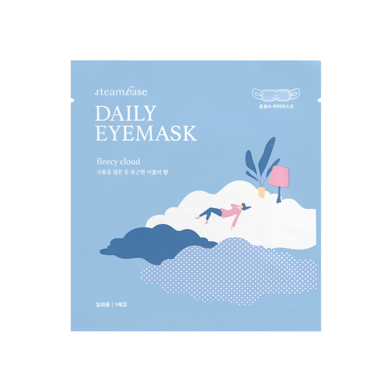 STEAMBASE Маска паровая для глаз с жасмином Daily Eye Mask Fleecy Cloud