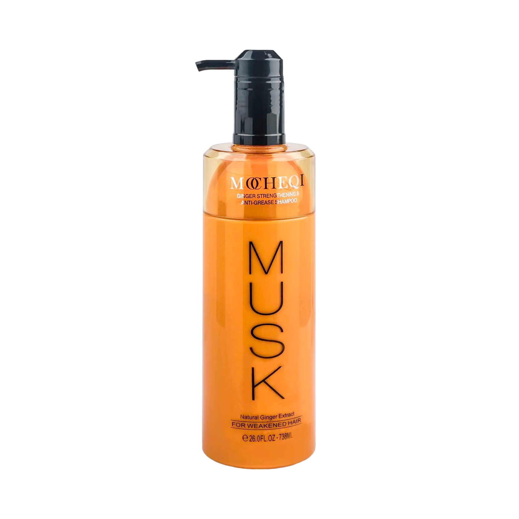 MOCHEQI MUSK Шампунь WEAKENED HAIR тонизирующий с натуральным экстрактом БАРБАДОССКОГО ИМБИРЯ 738 мл