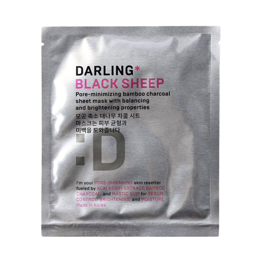 DARLING* Маска тканевая BLACK SHEEP балансирующая маска с бамбуковым углем