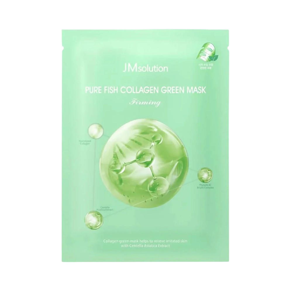 JMSolution Маска тканевая с КОЛЛАГЕНОМ (зеленая) Pure Fish Collagen Green Mask 30 мл