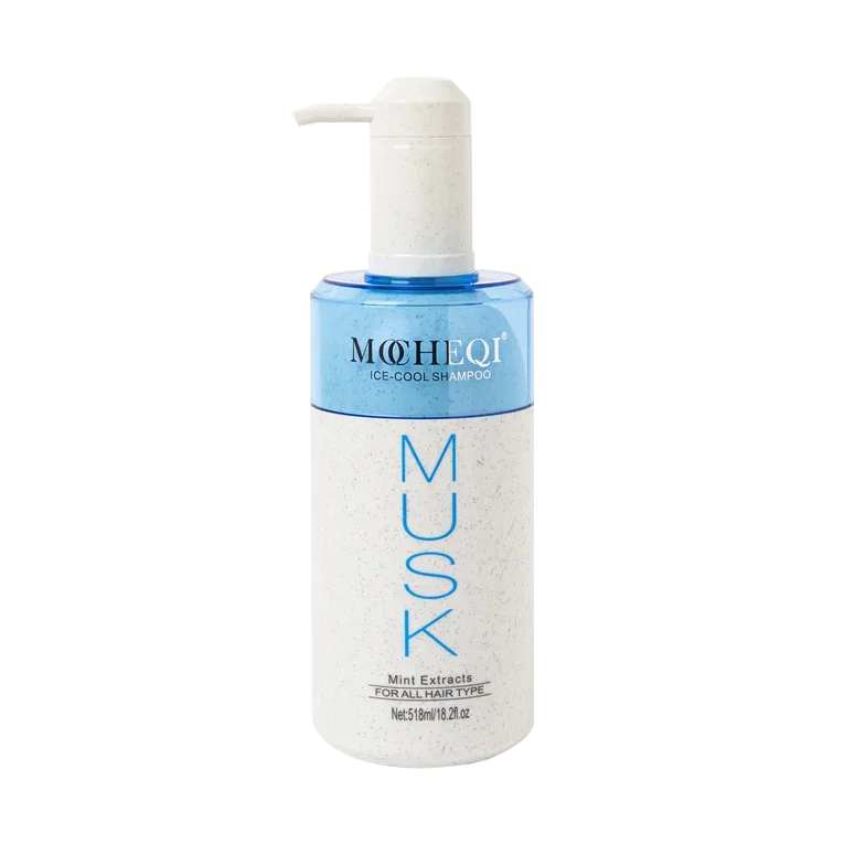 MOCHEQI MUSK Шампунь ICE-COOL SHAMPOO холодный лед для всех типов волос с ментолом 518 мл
